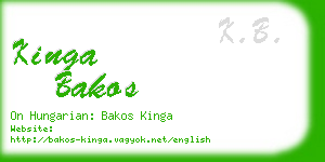 kinga bakos business card
